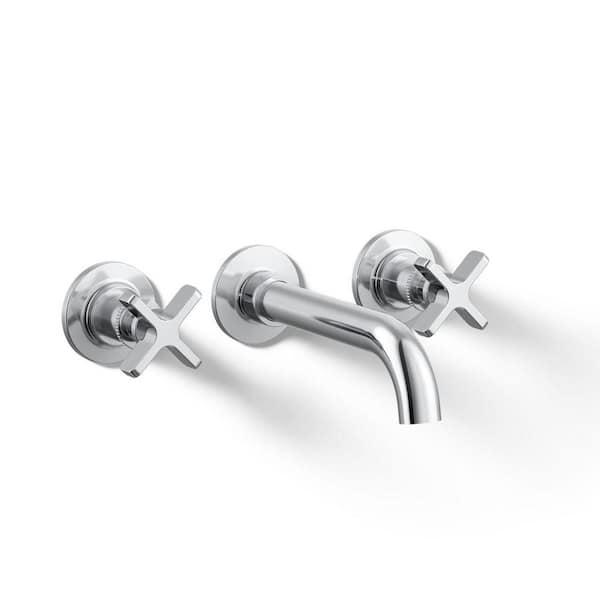 Castia By Studio McGee 2-Handle Wall-Mount Bathroom Sink Faucet Trim 1.2 GPM in Polished Chrome