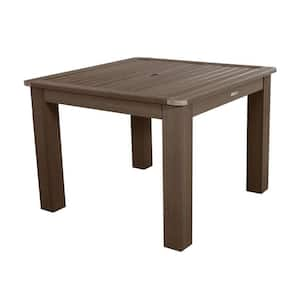 Weathered Acorn Square Recycled Plastic Outdoor Dining Table