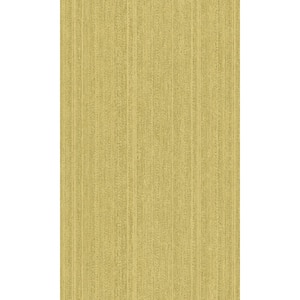 Golden olive Vertical Plain Double Roll Non-Woven Non-Pasted Textured Wallpaper 57 Sq. Ft.