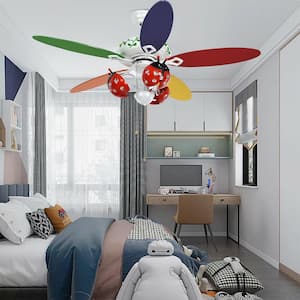 52 in. Indoor Multicolor Kids Ceiling Fan with Pull Chain Control