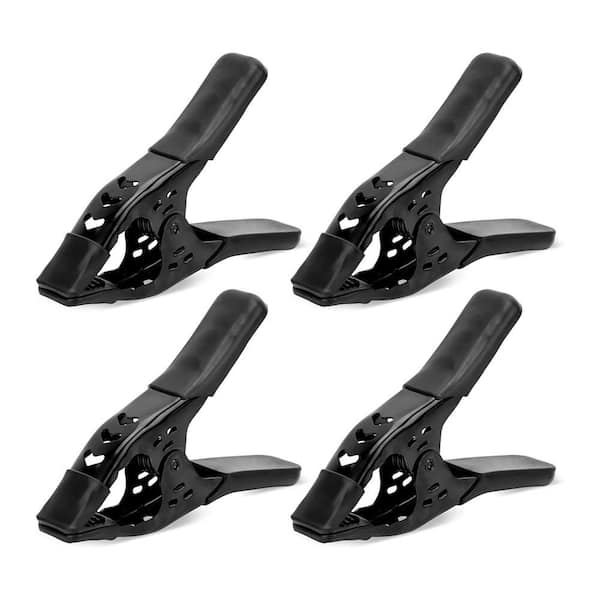Afoxsos Metal Spring Clamps Silver Anti-Corrosion Heavy Duty 6 in. Tarp Clips Ergonomic Handle (4-Pack)