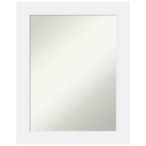 Corvino White 23 in. H x 29 in. W Wood Framed Non-Beveled Bathroom Vanity Mirror in White