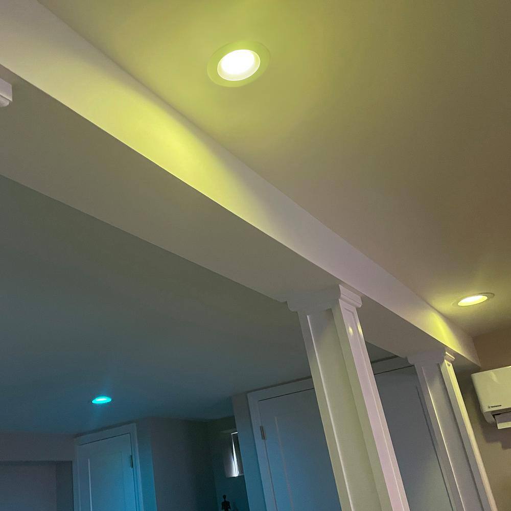 4-Inch White Aluminum Smart WiFi LED Retrofit Downlight