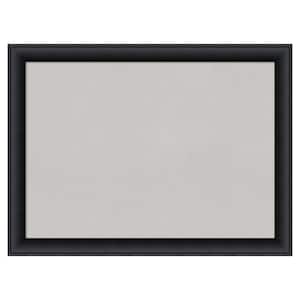 Nero Black Wood Framed Grey Corkboard 31 in. x 23 in. Bulletin Board Memo Board