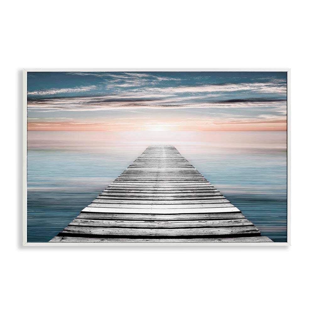 Sunlit Dock Planks by Natalie Carpentieri White Framed Nature Giclee Art Print 20 in. x 30 in. price history on PriceWatchPro
