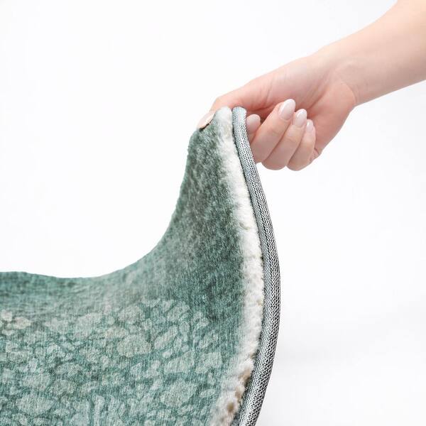 Dream Shag Premium Machine Washable Abstract ADS643 Teal 10 ft. x 14 ft. Area Rug
