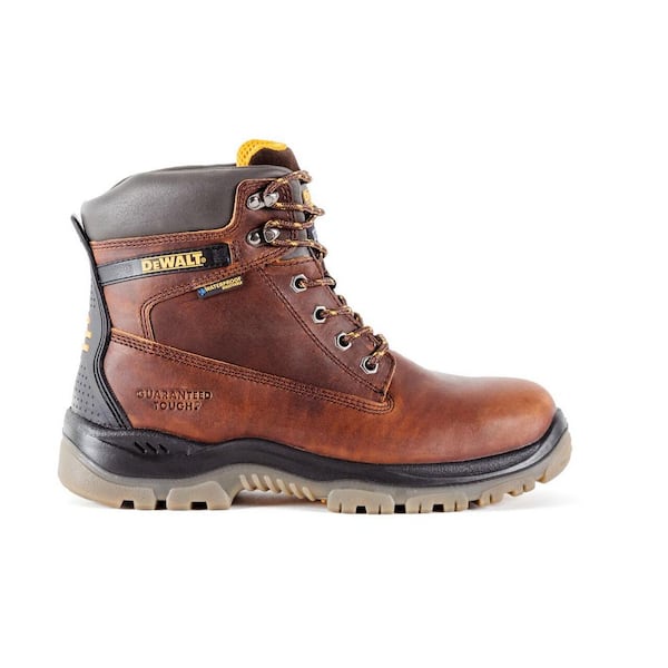 DEWALT Men's Titanium Waterproof Work Boots - Steel Toe - Brown Size 7(W)