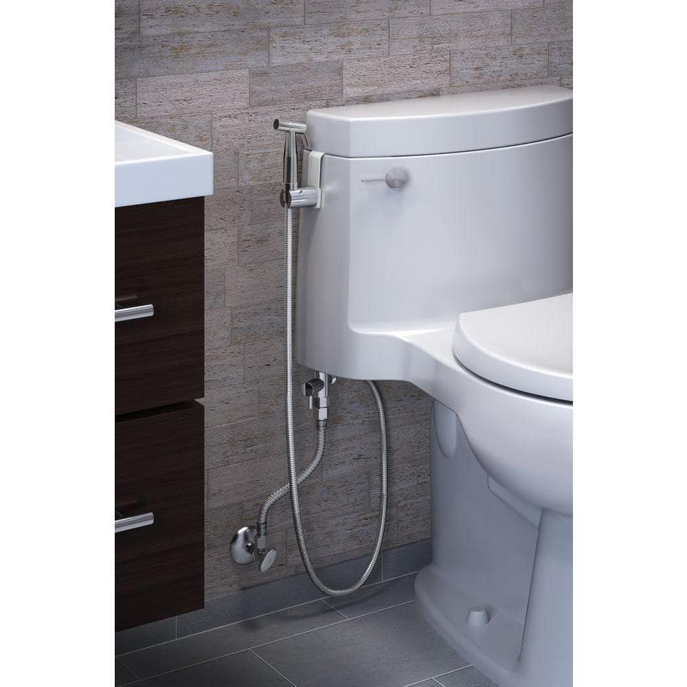 Brondell Silver Stainless Steel Hand Held Bidet with Hardware