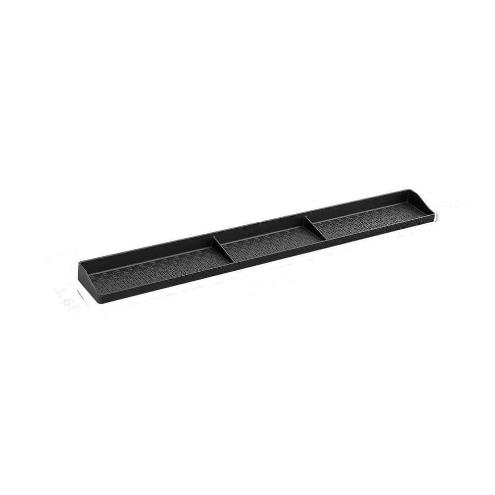 Silicone Stove Top Shelf Magnetic 30 in. Black Heat Resistant Kitchen Organ