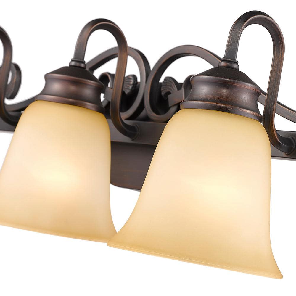 Bronze 3-Light Traditional Bathroom Vanity Fixture