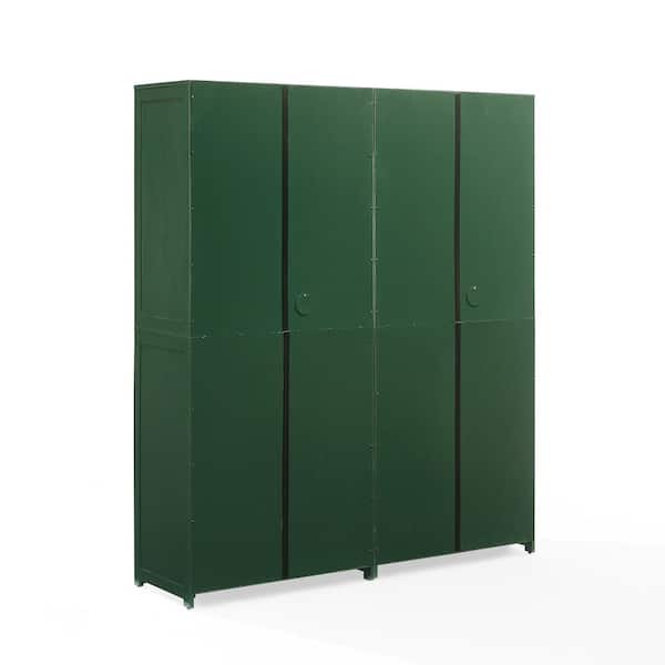 CROSLEY FURNITURE Savannah Hunter Green Wood 56 in. Pantry Cabinet