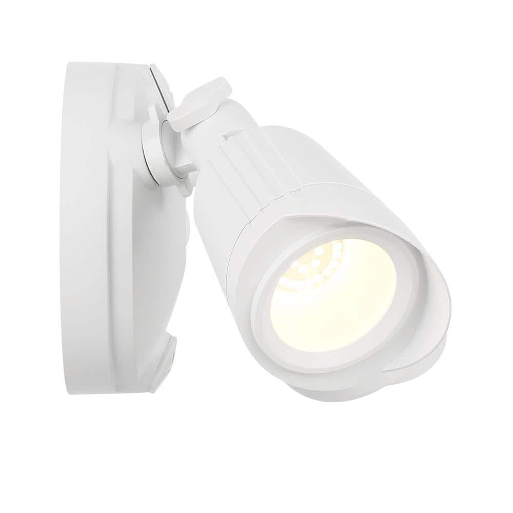 White Dual Head LED Outdoor Security Flood Light