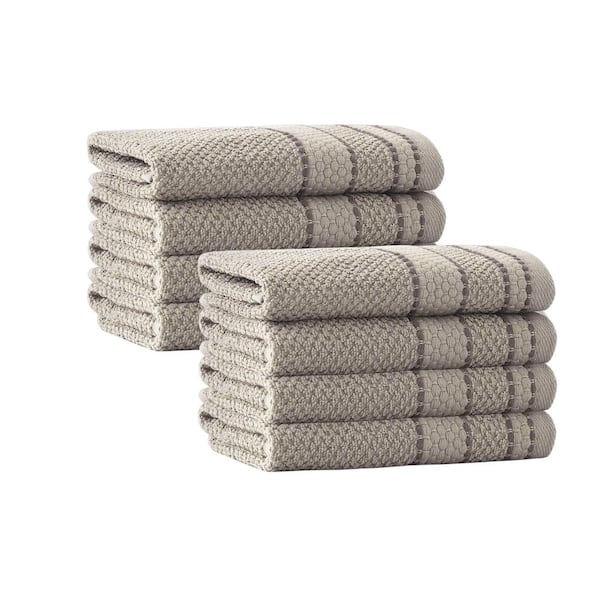 Enchante Home Monroe 8-Pieces Beige Turkish Cotton Wash Towels
