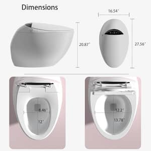 Y1 Elongated Bidet Toilet 1.28 Gal. Smart Toilet in White with Heated Seat, Washing, Dryer and Remote Control