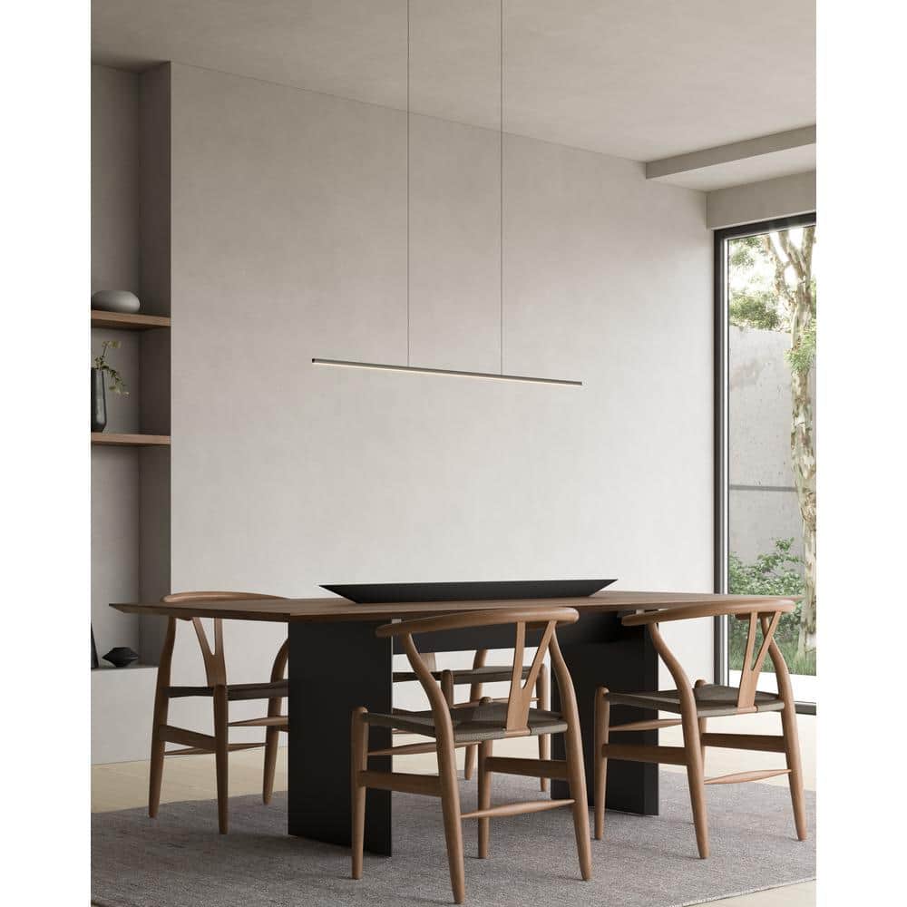 Sleek Vega Minor 47" Black Aluminum LED Island Pendant