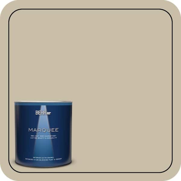 BEHR MARQUEE 1 qt. #PWL-91 Pale Bamboo Satin Enamel Interior Paint & Primer