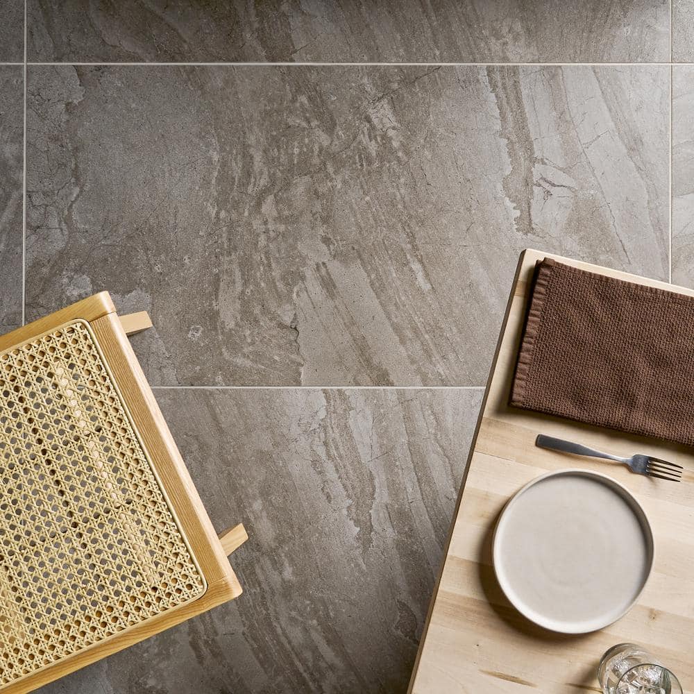 Pearl Gray Large Format Matte Porcelain Tile 24x48