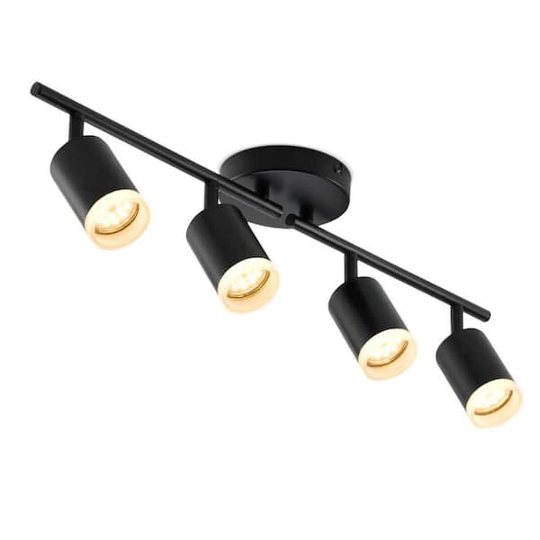 BeamBox 2 ft.4-Light Black Metal Flexible Track Lighting Fixture
