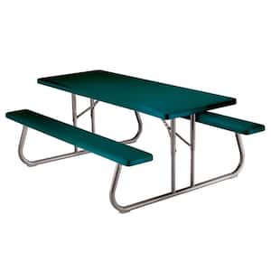 6 ft. Hunter Green Folding Picnic Table