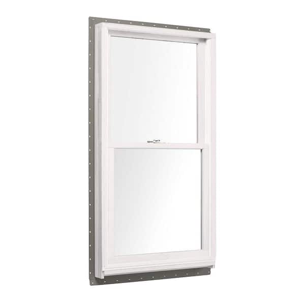 Andersen 400 Series 29-5/8 in. x 48-7/8 in. Clad Wood Double-Hung Window w/Low-E Glass, White Ext/Int & Stone Hardware