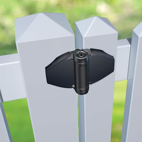 Tru-Close 4-1/2 in. x 6-3/4 in. Black Polymer and Stainless Steel Hinge