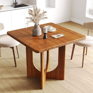 HONEY JOY Square Drop Leaf Dining Table 36 in. Compact Folding