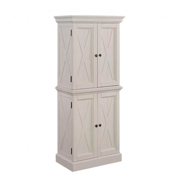 HOMESTYLES Seaside Lodge Hand Rubbed White Kitchen Pantry
