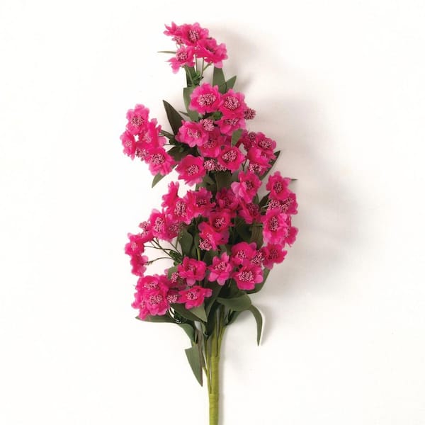 SULLIVANS 28 in. Dark Pink Indoor Artificial Cherry Blossom Flower Stem