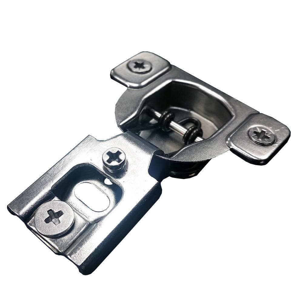 2.3 in. x 3 in. Nickel 105-Degree Face Frame 1/2 in. Overlay Hinge (10-Pair