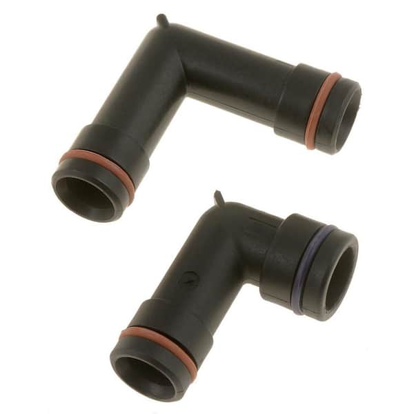 Unbranded Heater Hose Connectors -Elbows With O-Ring Seals - Plastic (2-pack)