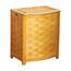 Oceanstar Rectangular Veneer Wood Laundry Hamper with Interior Bag RHV0103N