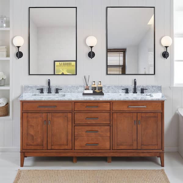 Avanity Madison 72 in. W x 21 in. D x 34 in. H Vanity Cabinet Only in  Tobacco MADISON-V72-TO
