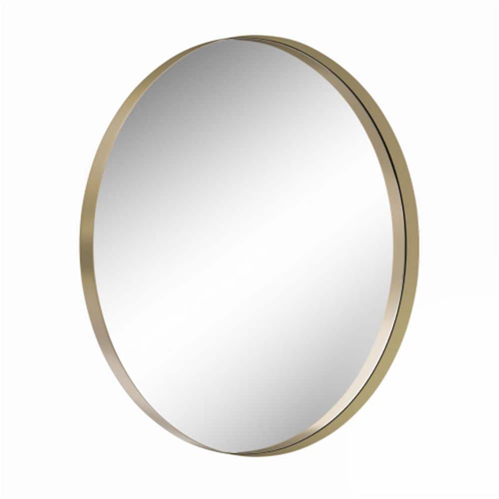 32.00 in. W x 32.00 in. H Small Round Metal Framed Anti-Fog Wall Bathroom V