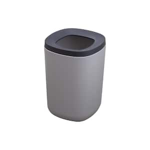 Freestanding Wastebasket with Lid in Grey (2-Piece)