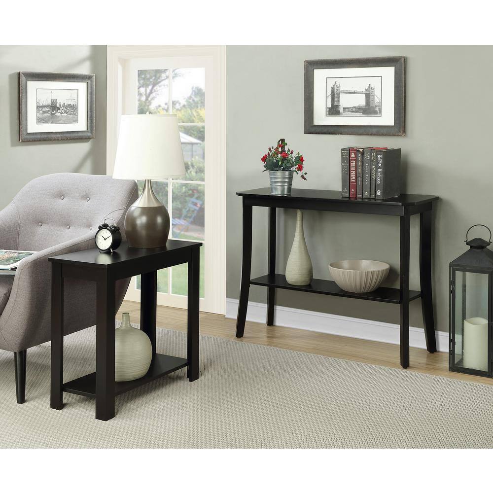 Designs2Go Baja 12 in. Black Rectangle MDF Chairside End Table - thumbnail 4