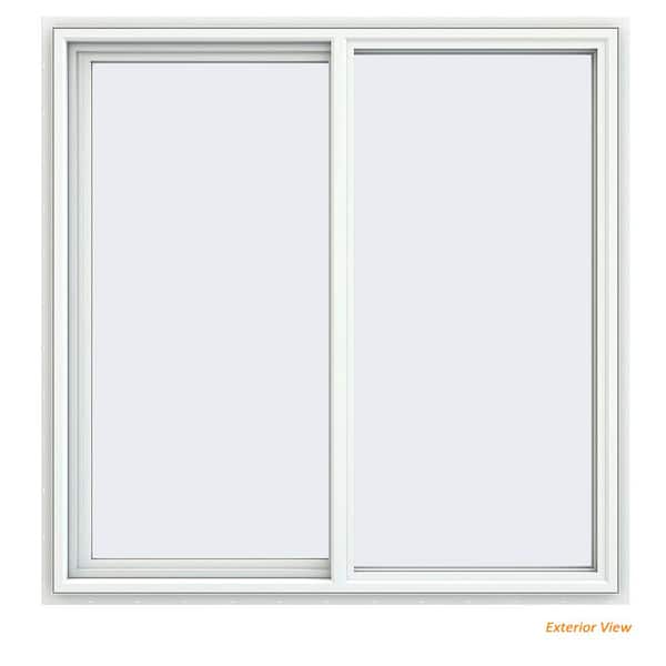 JELD-WEN 47.5 in. x 47.5 in. V-4500 Series White Vinyl Left-Handed