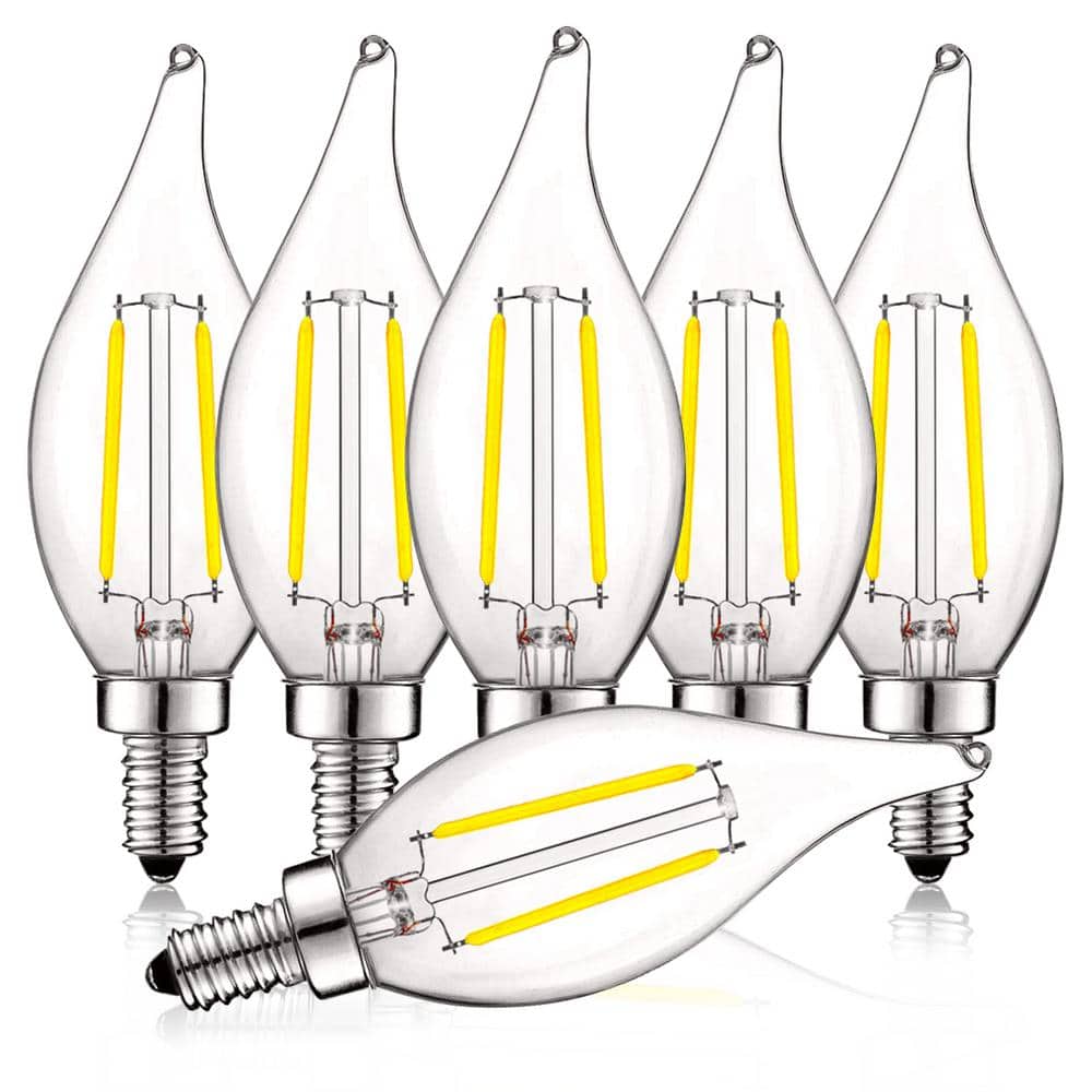 40-Watt Equivalent CA11 Dimmable LED Light Bulbs UL Listed 5000K Bright White (6-Pack) price history on PriceWatchPro