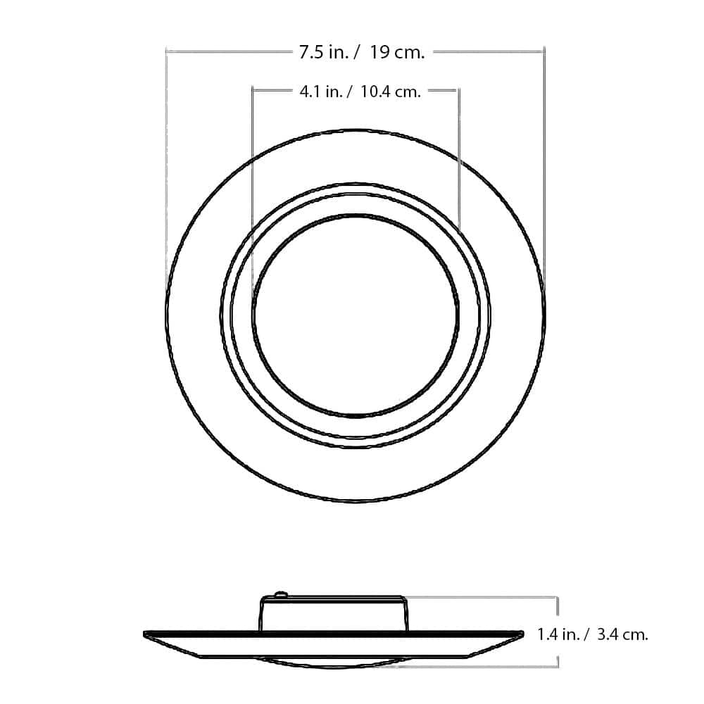 Sleek Contemporary 7.5'' White Glass LED Flush Mount Light