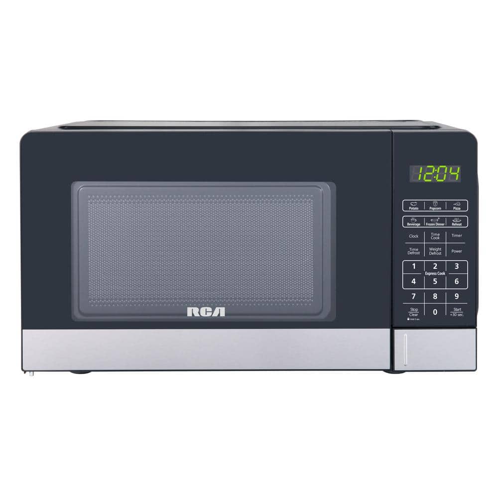 RCA 0.7 cu. ft. Countertop Microwave in Stainless Steel, Silver -  RMW729