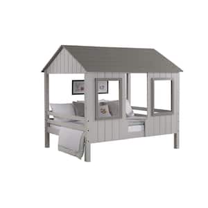 Grey Two Tone Full House Low Loft Bed