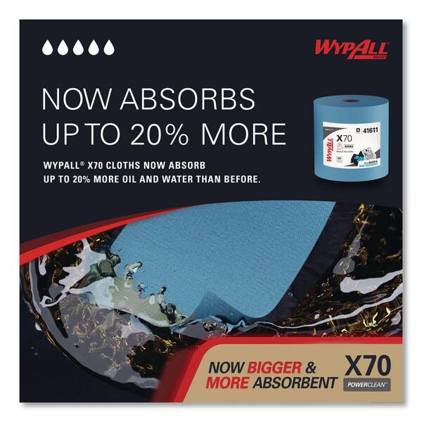 WYPALL X70 Jumbo Roll Wipers Blue 870/Roll KCC41611 - The Home Depot