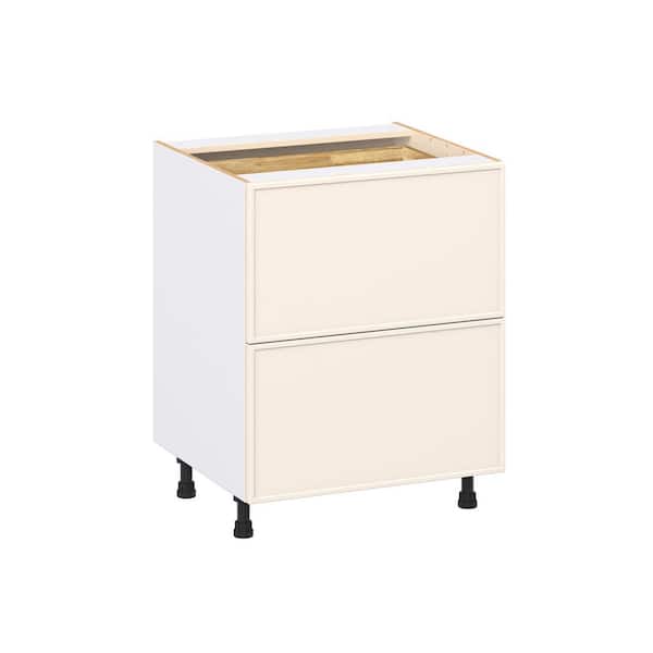 Fairview Washed Linen Slim Shaker Assembled Base Kitchen Cabinet with 3-Drawers (27 in. W x 34.5 in. H x 24 in. D)