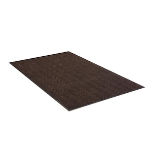 Chevron Rib Dark Brown 3 Ft. x 4 Ft. Commercial Door Mat