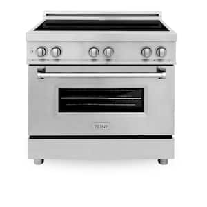 ZLINE 36 in. 4.6 cu. ft. Induction Range with a 4 Element Stove and Electric Oven in Stainless Steel