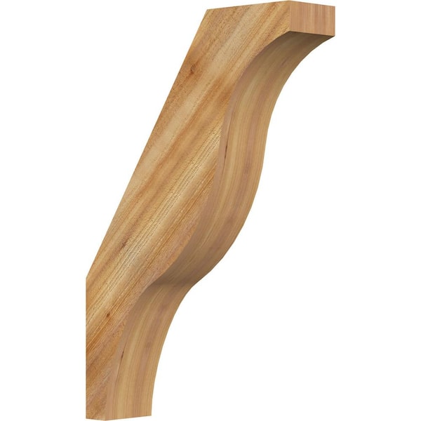 Ekena Millwork 6"W x 24"D x 36"H Funston Rough Sawn Knee Brace, Western Red Cedar