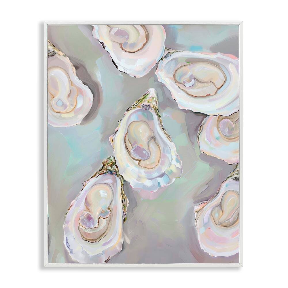 Pastel Oysters Still Life by Arlington Prints White Framed Food Giclee Art Print 20 in. x 16 in. price history on PriceWatchPro