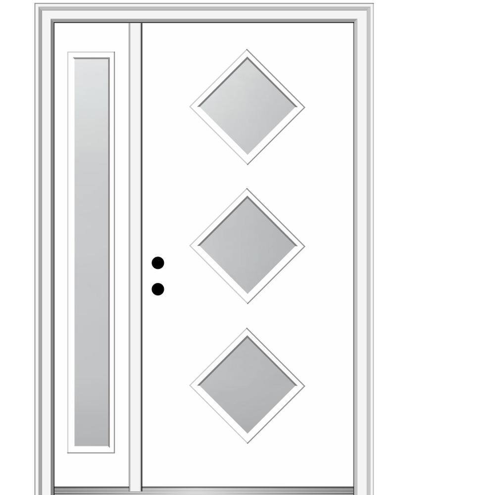 Spotlight 53'' x 81.75'' Glass Fiberglass Front Entry Door