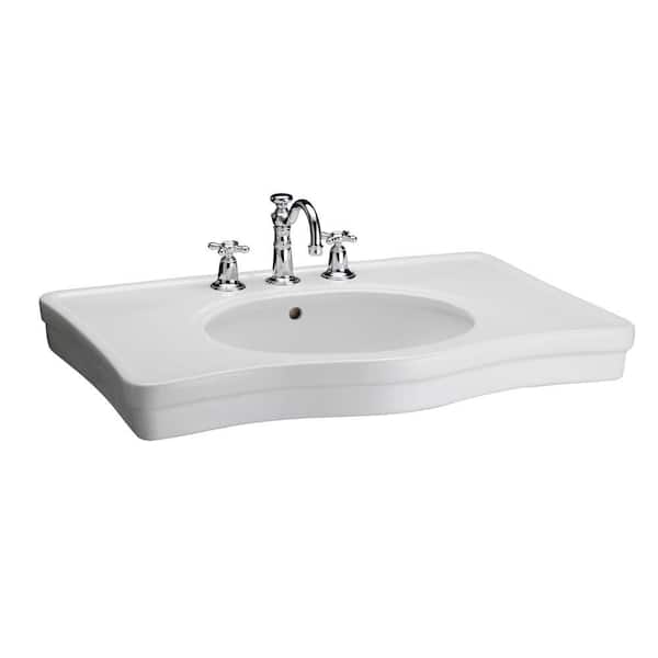 Elizabethan Classics English Turn 35 in. Console Sink Basin Only in White