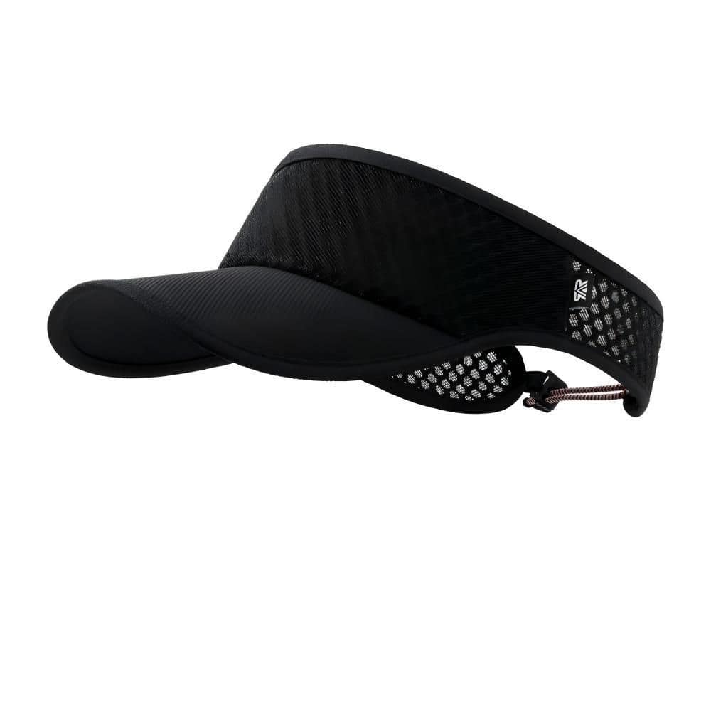 Wide Brim Quick Dry, Open Top Sun Visor Hat (1-Pack), Lightweight Adjustable UV Protection Cap for Golf Tennis, Black