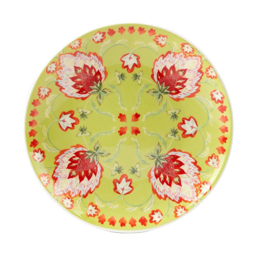 Francesca Assorted Colorful Porcelain Canape Plates Set of 6